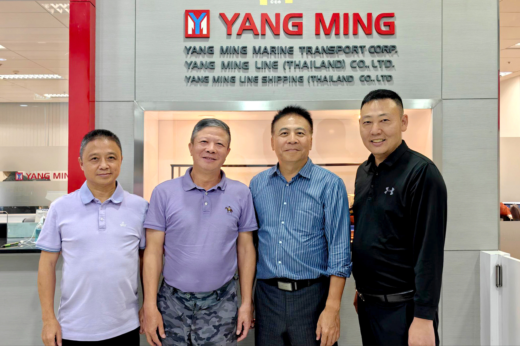 Senior managements of the Shining Ocean Logistics Group visited YML in Thailand